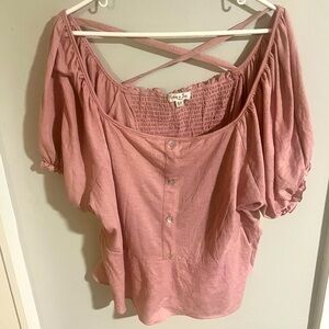 Love+Joy Boho Peasant Top Sz 3X